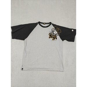 Lowrider Shirt Mens 2XL Gray Black Raglan Graphic Lowrider C.C. Streetwear